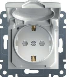 HAGER LUMINA WL1160 FÖLDELT CSATLAKOZÓALJZAT (DUGALJ) GYERMEKVÉDELEMMEL, CSAPÓFEDÉLLEL 2P+F FEHÉR BURKOLATTAL, CSAVAROS BEKÖTÉS, KERET NÉLKÜL, SÜLLYESZTETT, 16A 250V IP20 (IP44 WL7023 TÖMÍTŐKÉSZLETTEL, KÜLÖN RENDELHETŐ)